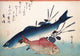Suzuki and Kaneme-Tai Fish Print by Hiroshige, traditional Japanese art