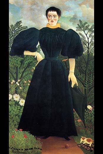 Portrait of a Woman poster print by Henri Rousseau, vintage art reproduction.