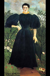 Portrait of a Woman poster print by Henri Rousseau, vintage art reproduction.