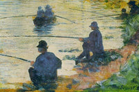 Fishermen Poster Print by George Seurat, vintage art reproduction
