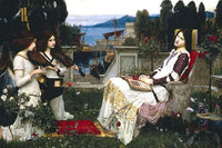 Cecilia Poster Print by John William Waterhouse, showcasing a historical figure's beauty.