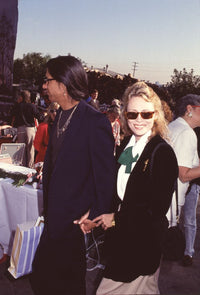 Faye Dunaway and Hook Herrera holding hands photo print.