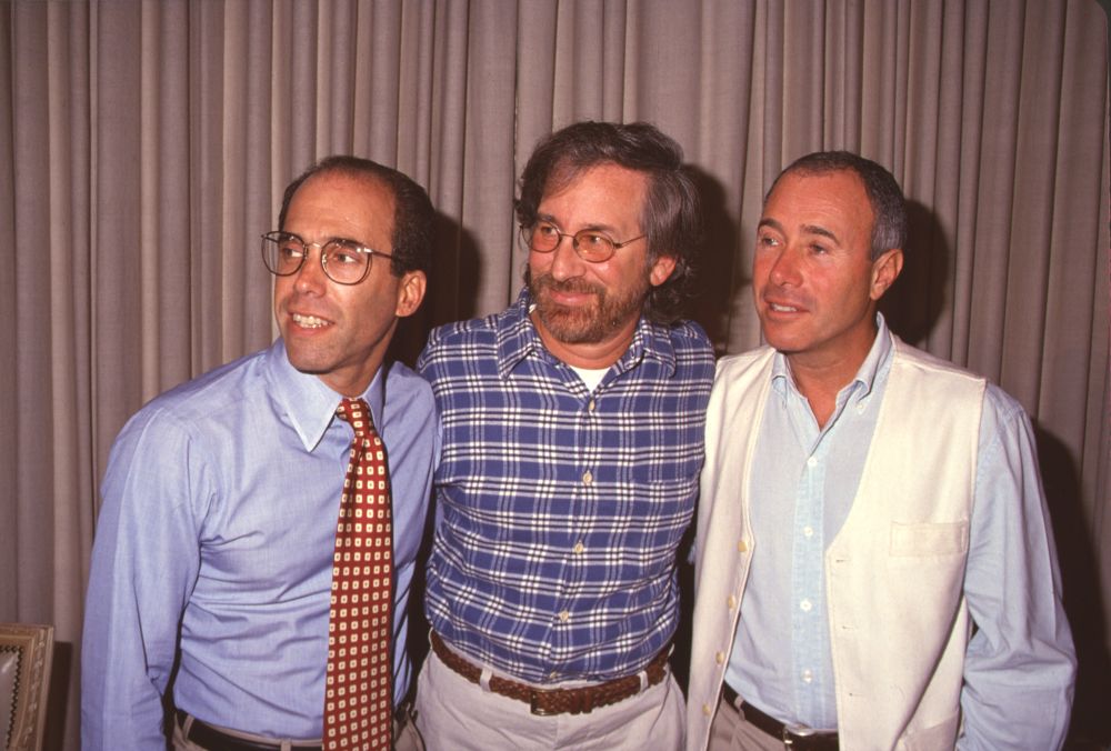 Photo print of Steven Spielberg, Jeffrey Katzenberg & David Geffen