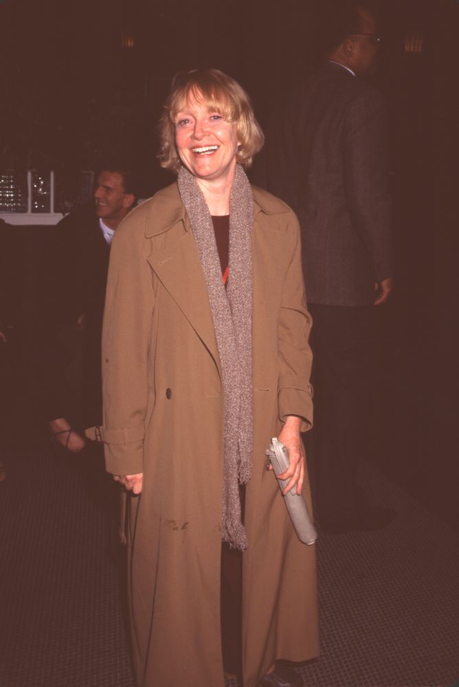 K Callan in a long brown coat photo print