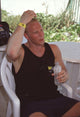 Ian Ziering drinking water at Celebrity Sports Invitational photo print