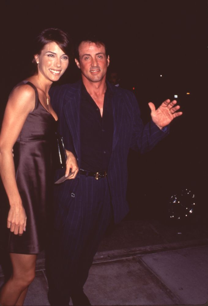Sylvester Stallone and Jennifer Flavin at birthday party, photo print.