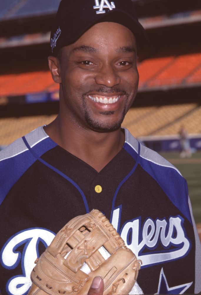 Rocky Carroll in Dodgers uniform holding mitt - Hollywood Stars Night Photo Print