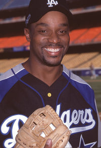 Rocky Carroll in Dodgers uniform holding mitt - Hollywood Stars Night Photo Print