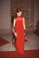 Kristin Davis in red gown and silk shawl at Fire & Ice Ball photo print.