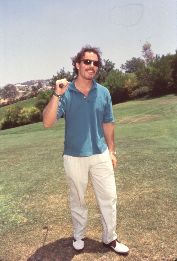 Andrew Divoff wearing a blue polo and tan pants at the 1st Annual Foreplay event photo print.