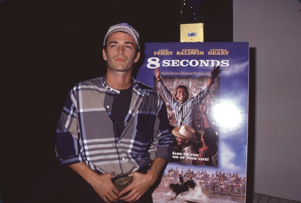 Luke Perry Next To 8 Seconds Photo Print