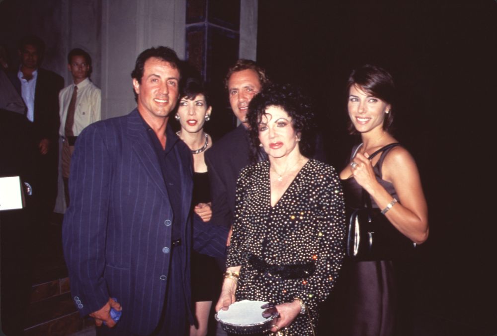 Sylvester Stallone family photo print featuring Toni Anne, Frank Stallone, Jackie Stallone, and Jennifer Flavin.