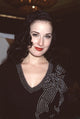 Dita Von Teese Glamourcon photo print featuring black top with polka dot trim and bow.
