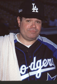Michael Badalucco in Dodgers jersey during Hollywood Stars Night photo print