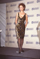 Susan Sarandon 1996 Vh1 Honors photo print in gold patterned dress.