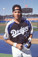 Barry Watson in Dodgers uniform with backwards hat photo print