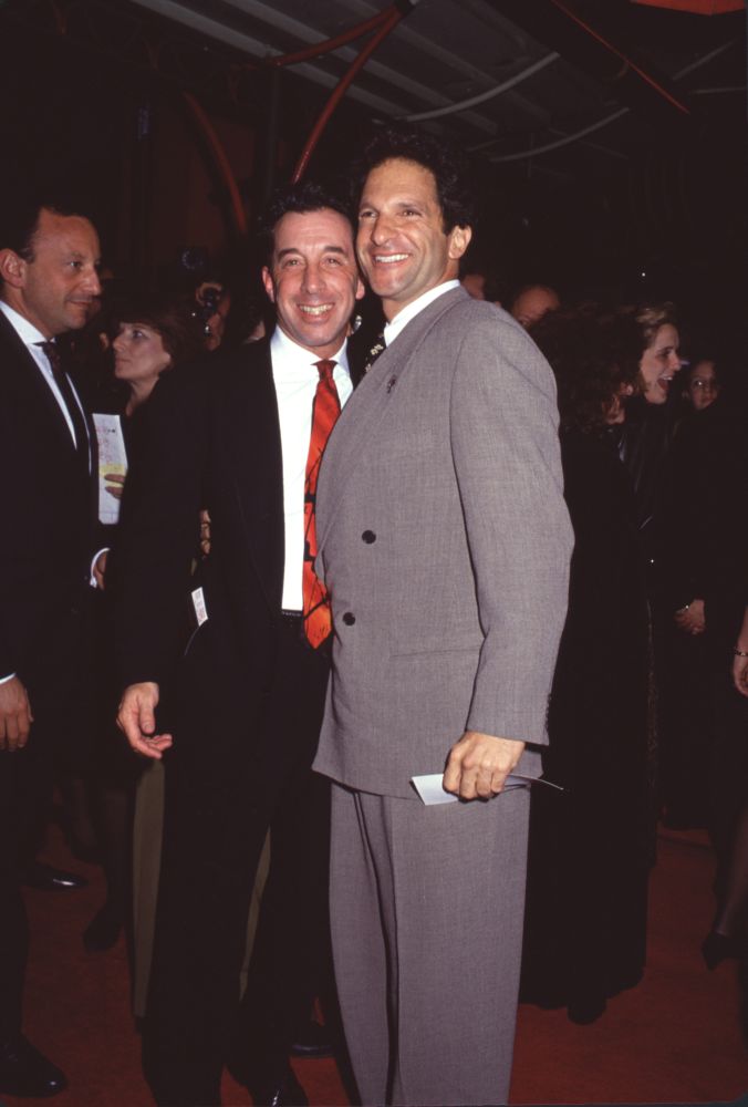 Mark Canton in black suit with Peter Guber in gray suit photo print
