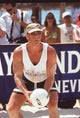Jean Claude Van Damme playing volleyball at the Celebrity Sports Invitational photo print.