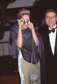 Sharon Stone taking pictures at the 54th Golden Globes photo print.