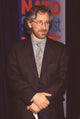 Steven Spielberg crossing his arms wearing a black jacket photo print.