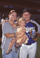Sean Astin with wife and daughter in Hollywood night photo print