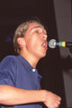 Isaac Hanson Performing Photo Print showcasing live music energy.