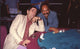Cheech Marin and Harry Dean Stanton playing poker at Hollywood Park Casino photo print