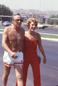 Norman Fell shirtless smoking cigar photo print