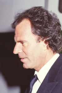 Julio Iglesias close-up profile photo print in black suit