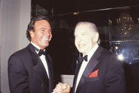 Julio Iglesias shaking hands with Milton Berle photo print