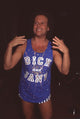 Richard Simmons in blue tank top and striped shorts photo print