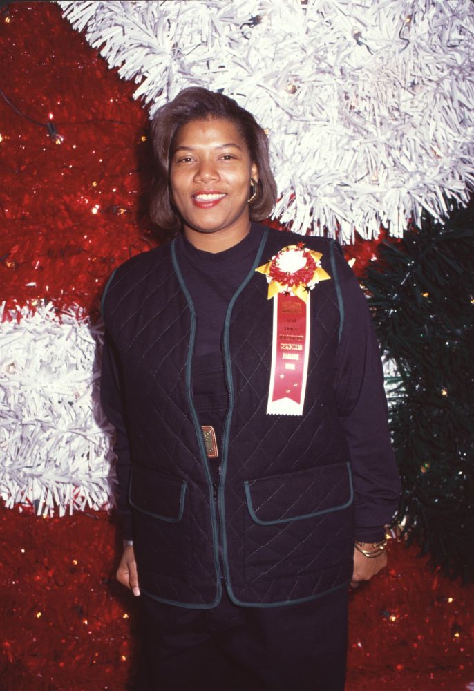 Queen Latifah in quilted vest at the 62nd Christmas Parade photo print