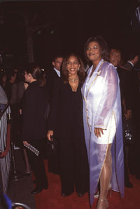 Queen Latifah in sheer white dress at 'Set It Off' premiere photo print.