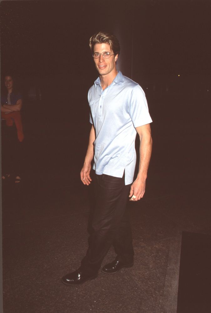 Rib Hillis in blue polo and black pants at 'Me & Will' premiere photo print.