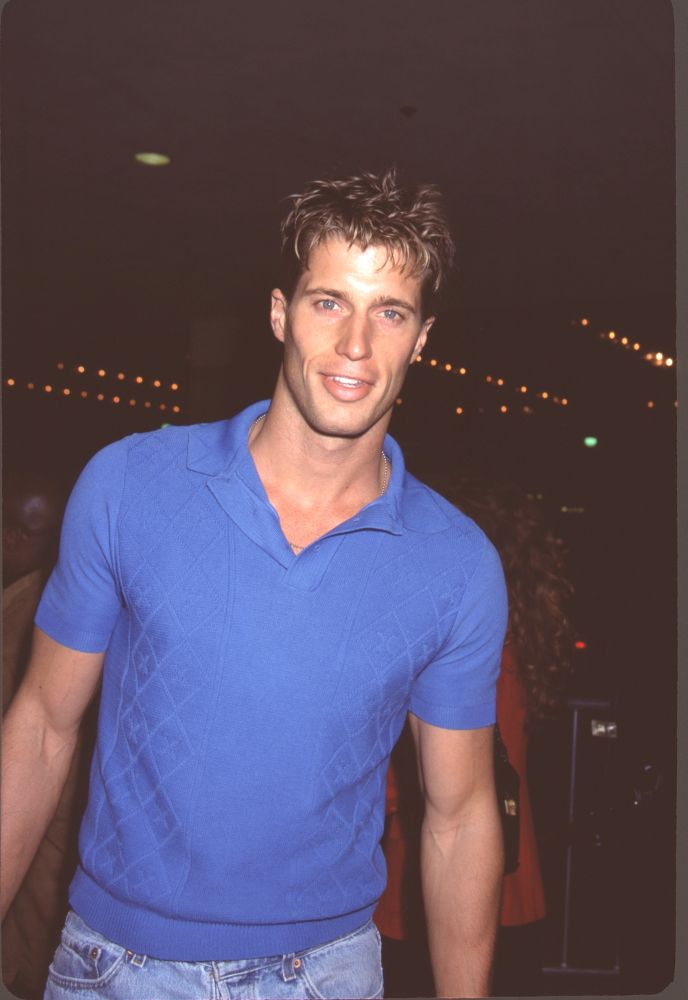 Rib Hillis Photo Print in Blue Top and Jeans from 'The Best Man' Premiere