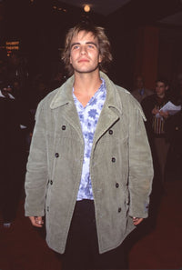 Richard Hillman in green jacket and floral blue shirt at The Waterboy premiere photo print.
