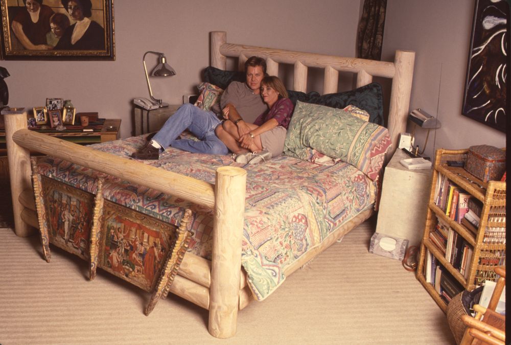 Brad Maule At Home In Bed With Wife Laverne Photo Print