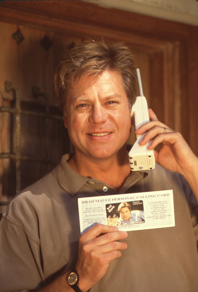 Brad Maule Personal Calling Card Photo Print featuring Brad Maule on phone.