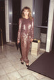 Joanna Pacula in pink sparkle suit photo print