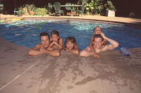 Brad Maule Family Photo Print - In Pool at Home
