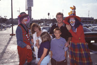 Brad Maule with family and clowns at the Ringling Brothers Circus photo print