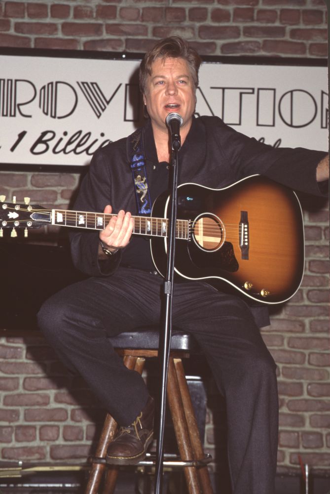 Brad Maule Playing Guitar On Stage Photo Print