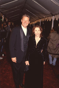 Bruce Boxleitner in tuxedo and Melissa Gilbert in velvet dress at the People’s Choice Awards photo print.