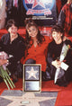 Paula Abdul in front of her Hollywood star with family - photo print