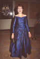 Lynn Redgrave in blue off-shoulder gown at BAFTA Britannia Awards - photo print