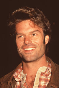Harry Hamlin closeup photo print in flannel and brown jacket
