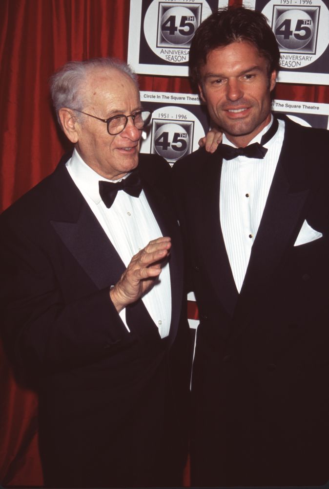Harry Hamlin and Eli Wallach in tuxedos at Circle In The Square gala photo print.