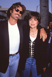 Harry Hamlin in jeans and sunglasses with Lisa Rinna in a corset top, Walden Woods Project photo print.