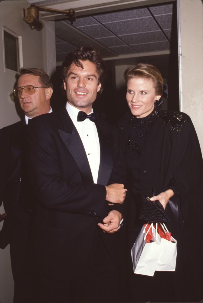 Harry Hamlin in Tuxedo and Laura Johnson in All Black Photo Print