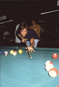 Noah Wyle playing pool at Apla during 'Pool-Aid' event photo print.